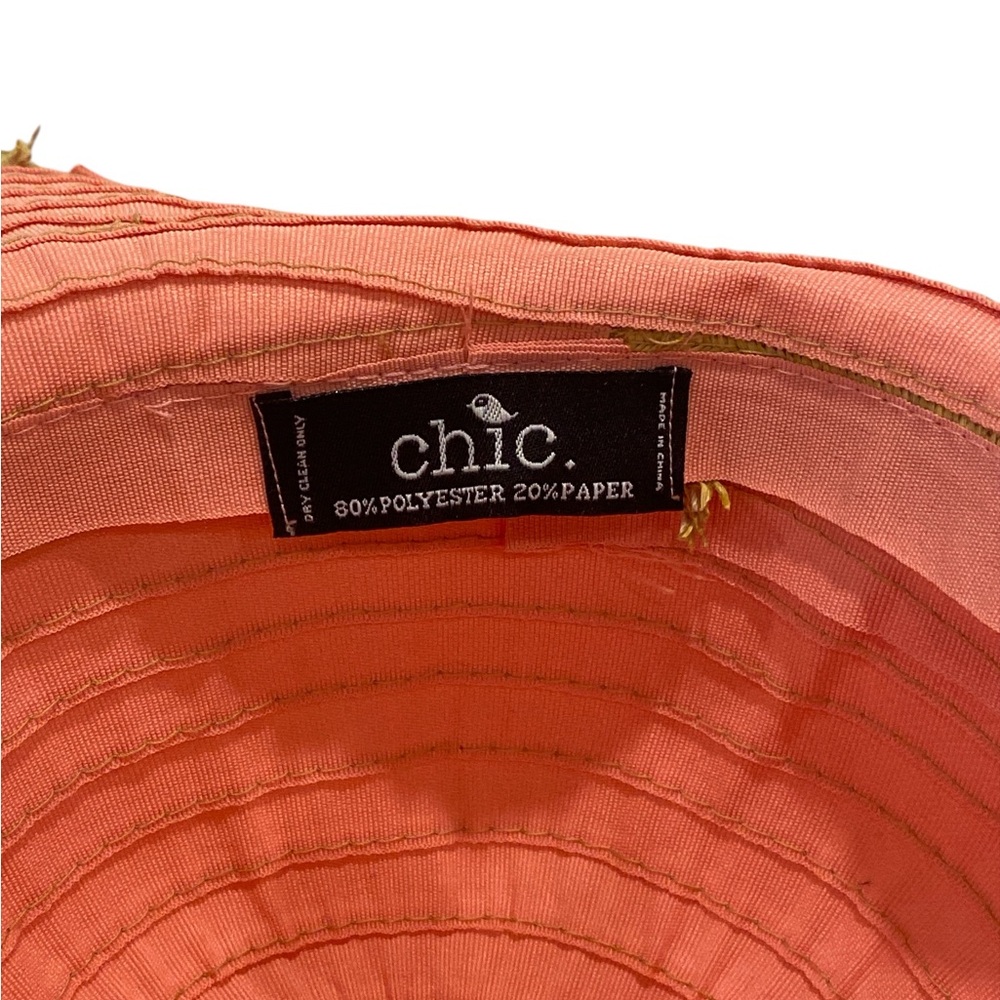 Floppy Summer Hat Peach Salmon / Excellent Like-New Condition - Picture 4 of 4